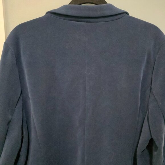 Skies Are Blue Plus Size 2X Navy Blue Blazer – Floral Lined Lightweight Work - Picture 13 of 14